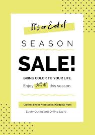 Want To Make A Online Yellow End Of Season Sale Poster To Boost Your Sale Get The Tempalte And Click The Link Yello Sale Poster Poster Template Design Maker