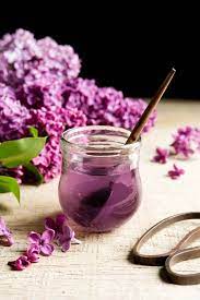 Blueberry And Lilac Syrup Panna Cotta Crop Linen Simple Syrup Flower Food Recipes