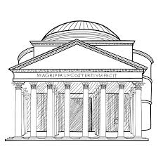Soldado para colorear pintar e imprimir. Rome Famous Building Italian Landmark Panteon Isolated Sktch Il Stock Illustration Illustration Of Italy Copy 46690851