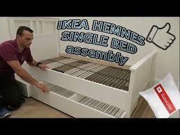 Ikea Hemnes Bed Assembly Youtube Ikea Hemnes Bed Hemnes Bed Flat Pack Furniture
