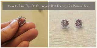 Are you getting bored with the earrings that you have? How To Turn Clip On Earrings Into Pierced Earrings Sometimes Homemade