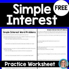 About This Resource This Short Simple Interest Worksheet Contains 6 Problems Students Must Use Simple Interest Math Word Problem Worksheets Simple Interest