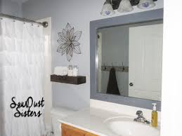 Give your mirror a unique look with these incredible diy mirror frames ideas. Diy Stick On Mirror Frame Sawdust Sisters