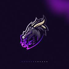 Black And Purple Dragon Logo Pin Di Esports Logo