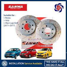 Maybe you would like to learn more about one of these? Perodua Bezza Axia Myvi Lagi Best Sanwa Japan Front Brake Disc Rotor Depan Pair 2pcs Slotted Racing Sport Performance