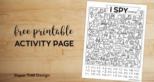 This is a free camping preschool project and printable that preschoolers will absolutely love and enjoy doing! 40 I Spy Game Printables Paper Trail Design