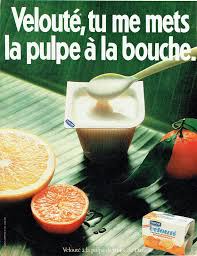 Danone 1983 Veloute Le Yaourt Brasse Mandarine Pamplemousse Veloute Mets Pamplemousse