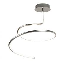 When lit, the stone gives off a subtle warm glow while discretely placed halogen lights provide the benefit of clean, functional down lighting. Magic Led Swirl Ceiling Light Satin Silver Lighting Company Uk