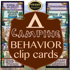 Behavior Chart Peg Up Peg Down Camping Theme