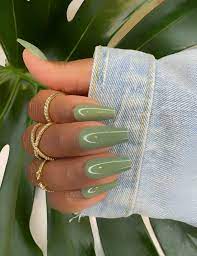 70+ attractive acrylic green and blue glitter coffin nailsto try this winter. Medium Coffin Press On Nails Green Acrylic Nails Acylic Nails Coffin Press On Nails