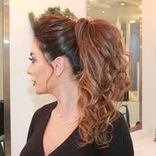 30 Eye Catching Ways To Style Curly And Wavy Ponytails Wavy Ponytail Ponytail Hairstyles Curly Hair Ponytail