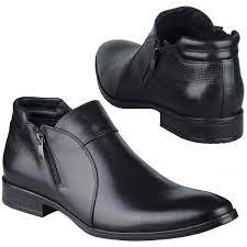 Черные мужские осенние ботинки из натуральной кожи на молнии купить в  интернет магазине Kwinto
