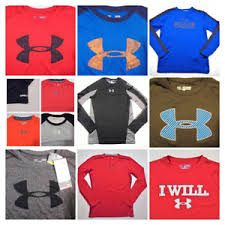 details about youth boys under armour shirts all sizes long sleeve school casual play