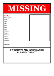 The information is derived from the national crime information center (ncic) via the investigating agency and is automatically updated to the webpage each day. Red Missing Person Poster Template Printable Pdf Download
