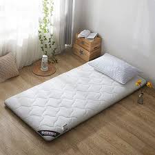 Japanese Floor Futon Mattress Quilted Foldable Roll Up Mattress Topper Sleeping Pad For Home Apartment Stud Mattress On Floor Japanese Floor Mattress Mattress