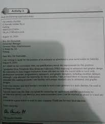 Esheya has some new ideas about how to succe. Employment Application Letter Writing Brainly