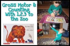 Gross Motor Counting With 1 2 3 To The Zoo Zoo Activities Abc Preschool Literature Activities