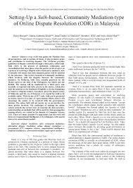 Using adr procedures can avoid the acrimony that often accompanies extended. Pdf Setting Up A Sulh Based Community Mediation Type Of Online Dispute Resolution Odr In Malaysia