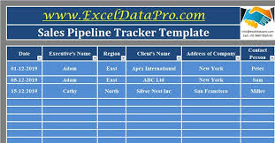 A sample spreadsheet must be reviewed and approved by the department before a business can file using excel. Download Sales Pipeline Tracker Excel Template Exceldatapro