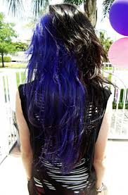 Half Purple Half Black Hair Hair Hair Styles Blue Hair Split Dyed Hair