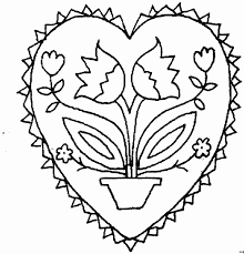 Herz Mit Topfblume Ausmalbild Malvorlage Gemischt