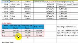 Latihan Soal Excel Daftar Tamu Hotel STKIP - YouTube
