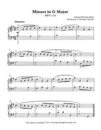 Minuet In G Bwv 114 J S Bach Attributed To Christian Petzold Baroque Music Piano Music Music Theory Piano Piano Sheet Music