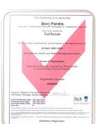 This certificate is valid for the following scope: Ohsas 18001 Wikipedia
