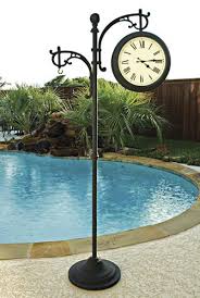 When it comes to the temperature of your. Backyard Creations Outdoor Pedestal Clock Analog Thermometer At Menards
