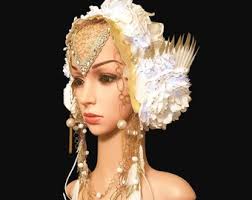 Gold Lotus Headpiece • Burlesque Festival Performance Fascinator