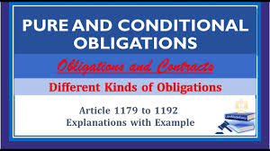 Philawgov.wikia.org.when a right to sue upon a civil obligation. Pure And Conditional Obligations Article 1179 1192 Kinds Of Obligations Part 1 Youtube