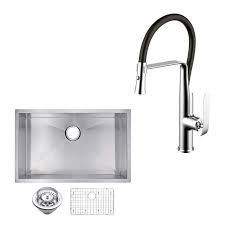 Kitchen sink drainer no drainer. Kraus Khu110 27 Standart Pro 27 Inch Undermount Single Bowl 16 Gauge Stainless Steel Kitchen Sink Set