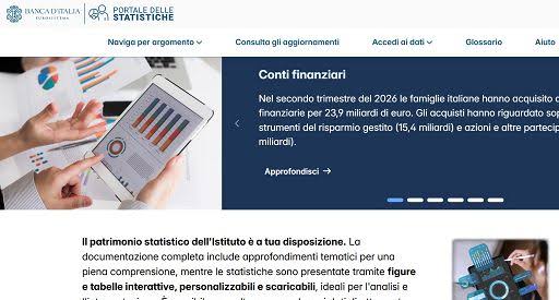 Banca d’Italia lancia il nuovo portale delle statistiche