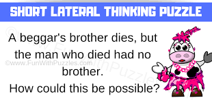 We did not find results for: Short Lateral Thinking Puzzle With Answer Lateral Thinking Puzzles Lateral Thinking Easy Puzzles