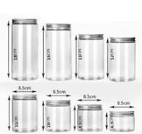 85 Food Cans Plastic Sealed Jar Large Pet Plastic Bottle Transparent  Storage Jar Jasmine Tea Nut Cookie Jar