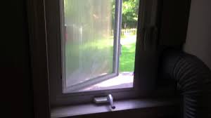 Side flaps accordion out to fill the opening. Portable Air Conditioner With Crank Casement Windows Diy Exhaust Mount Video Dailymotion