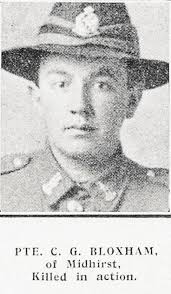 Pte. Wm. Bloxham, of Auckland, Killed in action