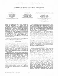 A fair lending risk assessment is simply a review of your current fair lending risk exposure. Pdf Credit Risk Analysis In Peer To Peer Lending System