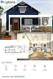 Cottage Style House Plan 2 Beds 2 Baths 891 Sq Ft Plan 497 23 In 2020 Cottage Style House Plans Small House Floor Plans Dream House Plans