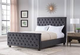 This bed is solid and large enough for modern bench entryway end of bed ottoman entry upholstered bedroom. Mount Leconte Furniture Michelle Charcoal King Size Upholstered Bed Darvin Furniture Upholstered Beds