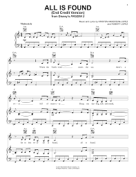 Until the rivers' finally crossed you'll never feel the solid ground you have to get a little lost on your way to being found. All Is Found From Disney S Frozen 2 End Credit Version Kacey Musgraves Noten Cascha Com