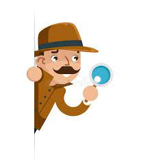 Snoop Detective Magnifying Glass Look Peeking Out Of The Corner Cartoon Flat Design Vector Illustration Snoop Det Vector Illustration Cartoon Magnifying Glass