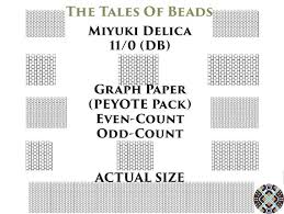 11 0 Miyuki Delica Beading Graph Paper Actual Size Peyote Or Brick Stitch Seed Bead Graph Paper Miyuki Db Beading Graph Printable Pdf Charts