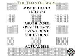 11 0 miyuki delica beading graph paper actual size peyote or brick stitch seed bead graph paper miyuki db beading graph printable pdf charts