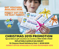 All the latest mcdonald's vouchers, mcdonald's coupons and maccas deals including the $5 mcoz meal, 24 nuggets for $9.95, app deals and more! Xmas Gift Voucher Promotion As Inflatable World Salisbury South Australia Facebook