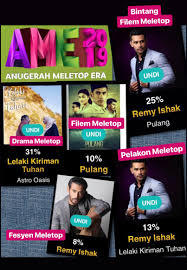 Senarai pemenang anugerah meletop era 2019 ame 2019 vertical video benda boleh vertical buat apa nak landscape. Anugerah Meletop Era 2019 Undi