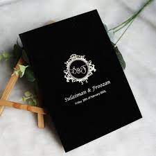 Cheap Price Muslim Velvet Wedding Invitation Card Black And White Invitations Folder With Hot Staming Wording Envelopes Buy Arabic Wedding Cards Doc Wedding Invitation Card Velvet Wedding Invitation Card Product On Alibaba Com