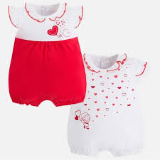 Mayoral Tekstil Urunleri Body Tulum Zibin Mayoral Espana Mayoral Kiz Bebek Yazlik Kisa Kol Tulum Kisa 2li Set Gelincik Kizlar Bebek Bebek Tulumlari