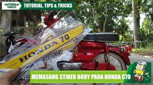 2 stickers réservoir grand format aigle usa. C70vlog Memasang Stiker Body Stripping Pada Honda C70 Pitungtraveler Youtube