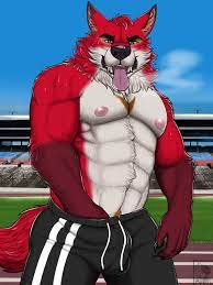 Sweaty fox by hyenafur 